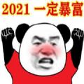 2021今年一定暴富熊猫头表情包图片 