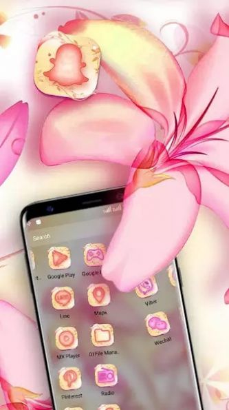 lily pink launcher theme app