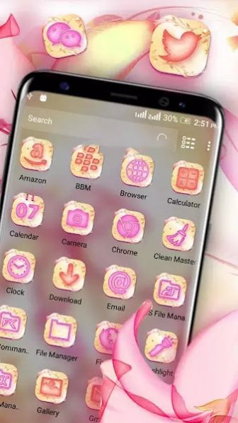 lily pink launcher theme app