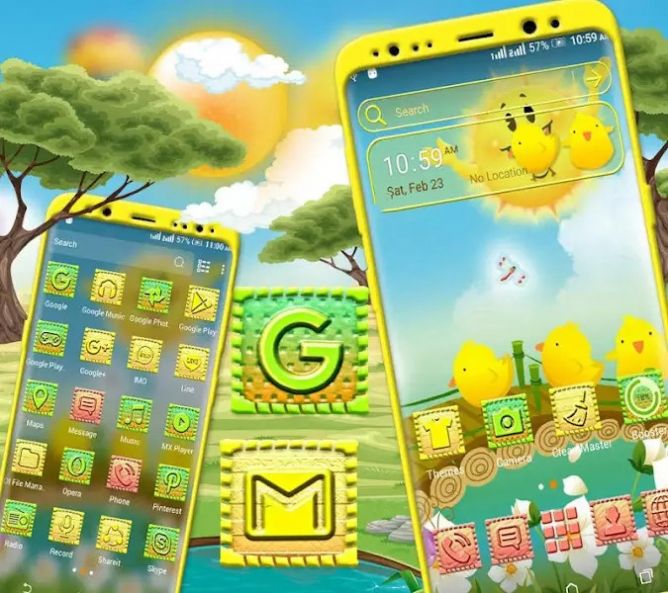 sunny summer launcher theme app