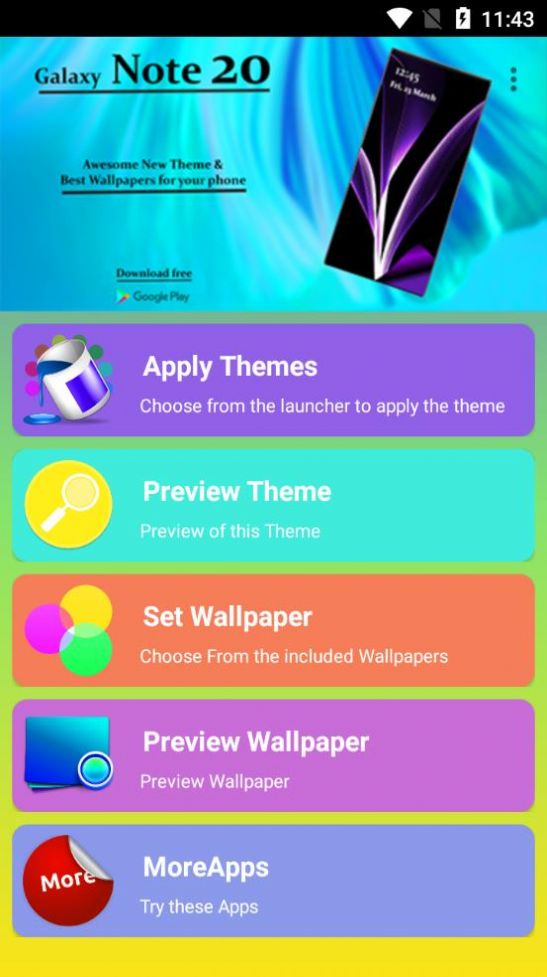galaxy note 20 themes软件
