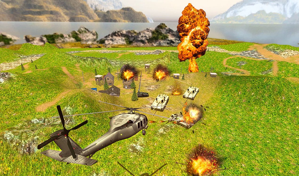 武装直升机战争模拟器游戏安卓版（helicopter shooting strike 3d） 1.10