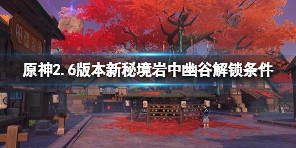 原神岩中幽谷怎么开？原神2.6版本秘境岩中幽谷开启方法攻略图片1