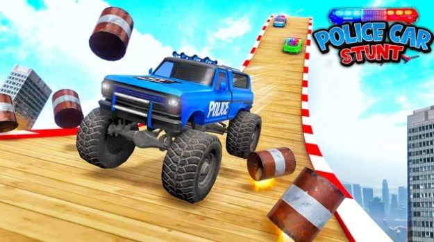 疯狂警车特技驾驶3d游戏安卓手机版（police car stunt 3d crazy car） v3.3