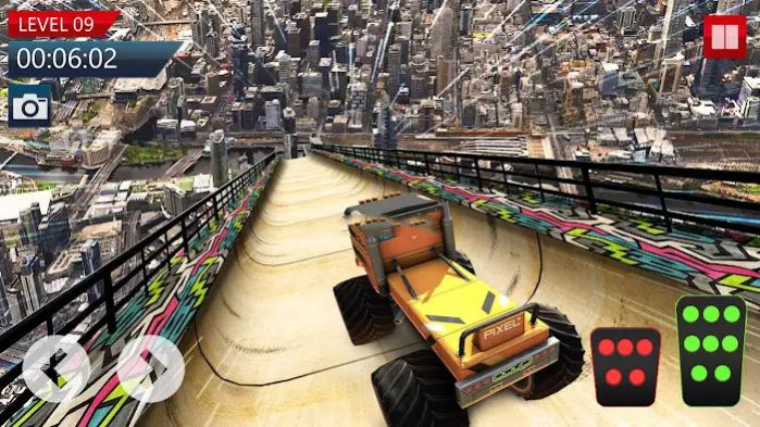 巨型怪物卡车垂直坡道游戏中文手机版（monster truck vertical ramps） v1.0