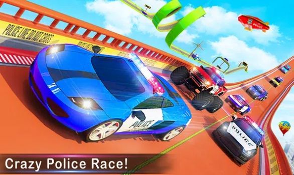 警车危险赛道驾驶游戏安卓版（police car stunts car games） v5.1