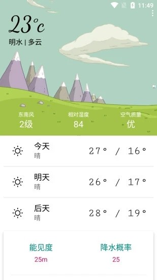 明日天气预报